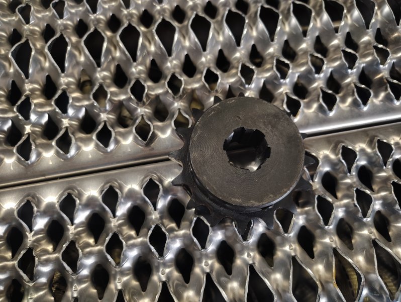 1" 6 Spline 16 tooth # 50 Sprocket | 50BS16 | Warren Double Chain Drive |