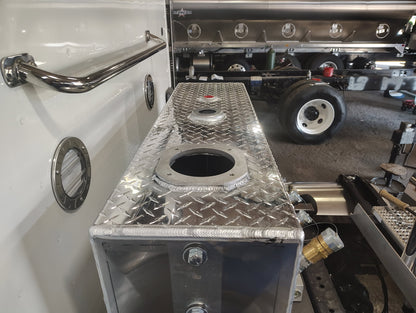 50 Gallon Upright Hydraulic Tank w/ In Tank Filter Mount | Hydraulic Reservoir | Aluminum