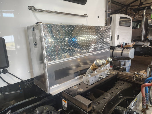 50 Gallon Upright Hydraulic Tank w/ In Tank Filter Mount | Hydraulic Reservoir | Aluminum